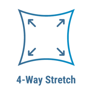 4-Way Stretch: four-way stretch for a better fit and flexibility